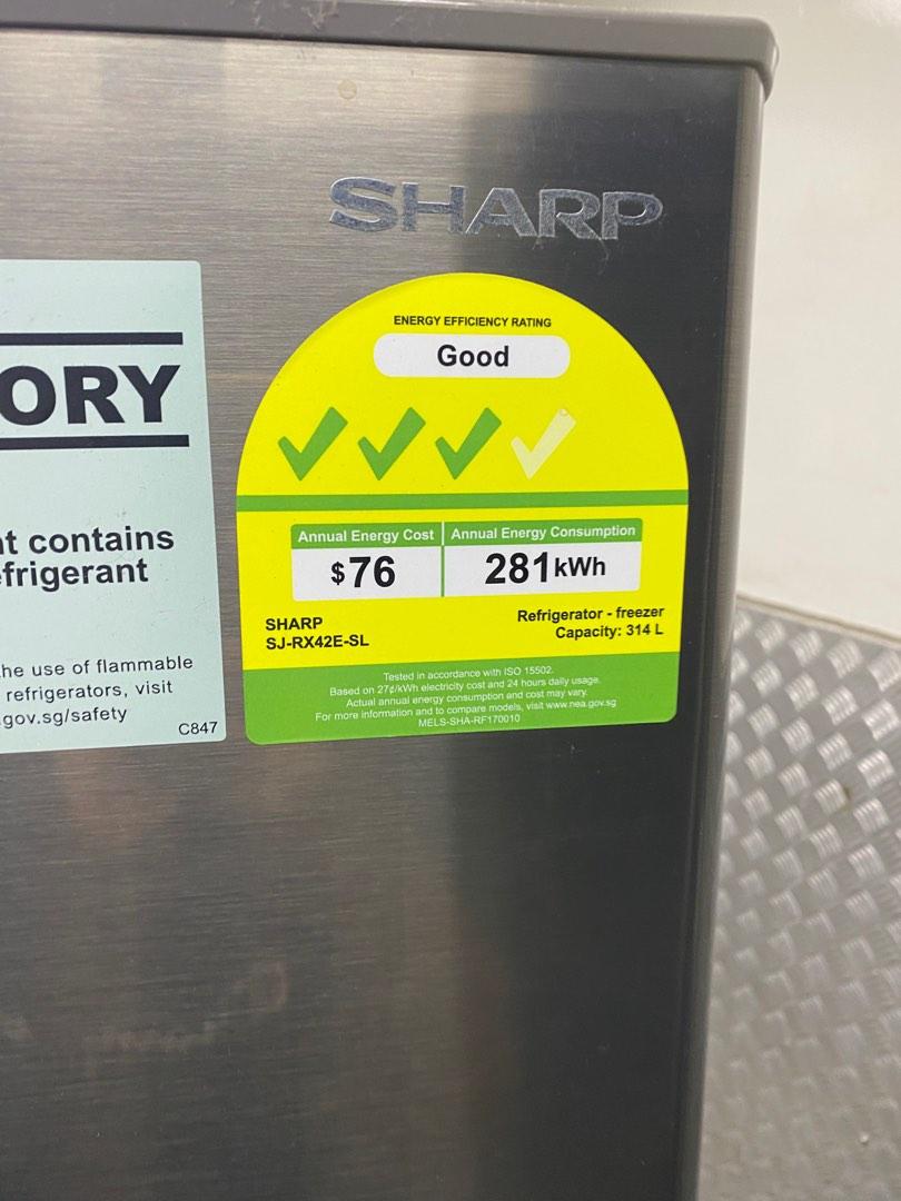 312l sharp fridge / refrigerator, TV & Home Appliances, Kitchen