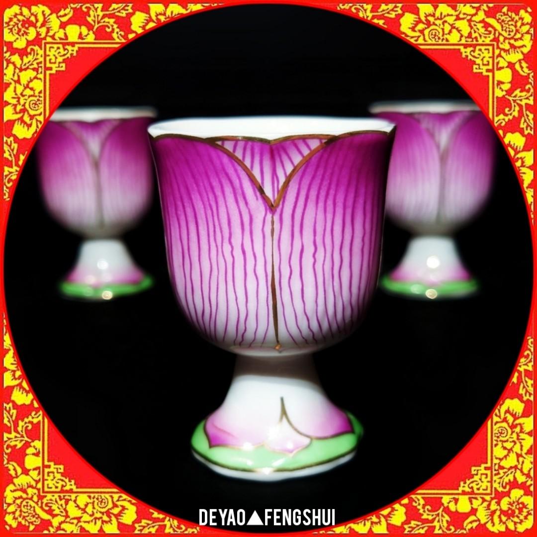 Lotus Ceramic Teacup , Furniture & Home Living, Kitchenware & Tableware