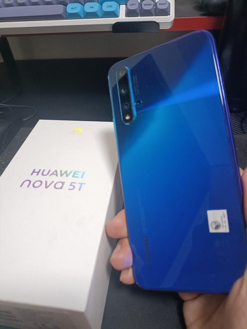 ⭐ Good condition Huawei Nova 5T dual sim with box 8/128 Crush Blue YAL-L21