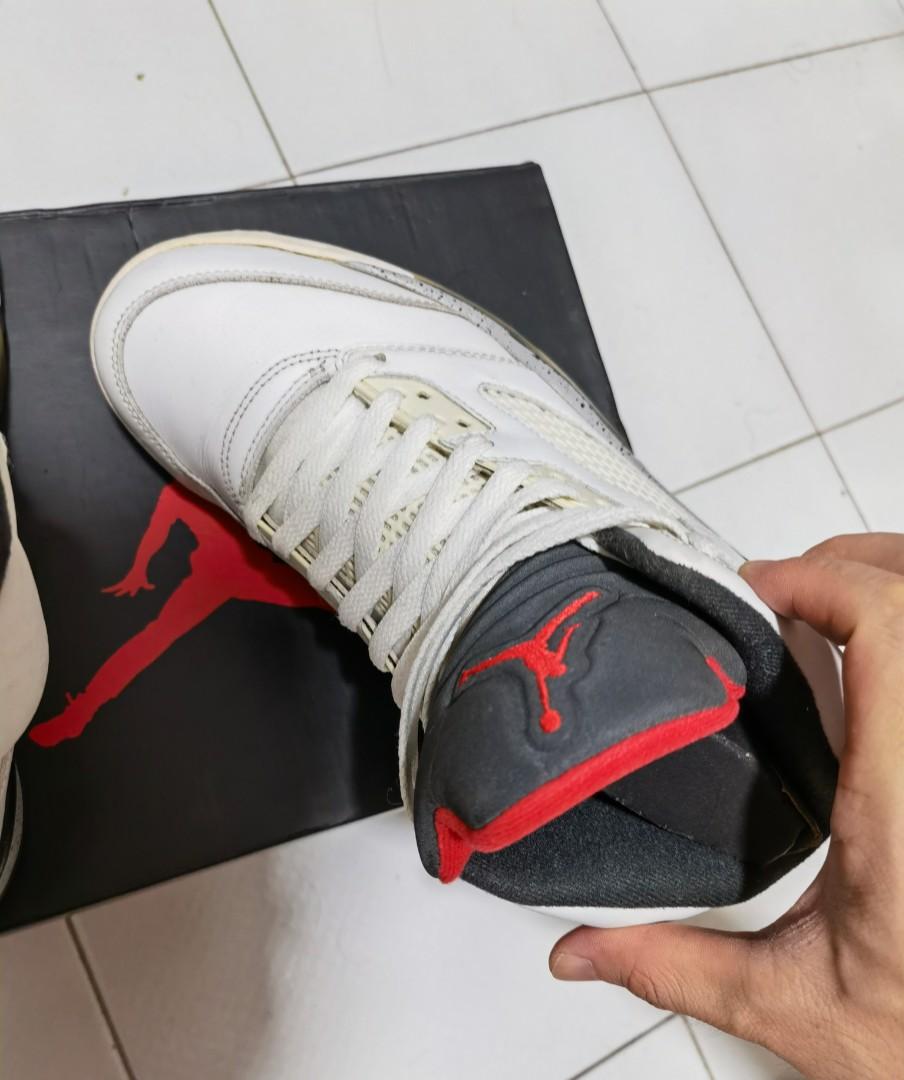 Nego Air Jordan 5 AJ5 white cement
