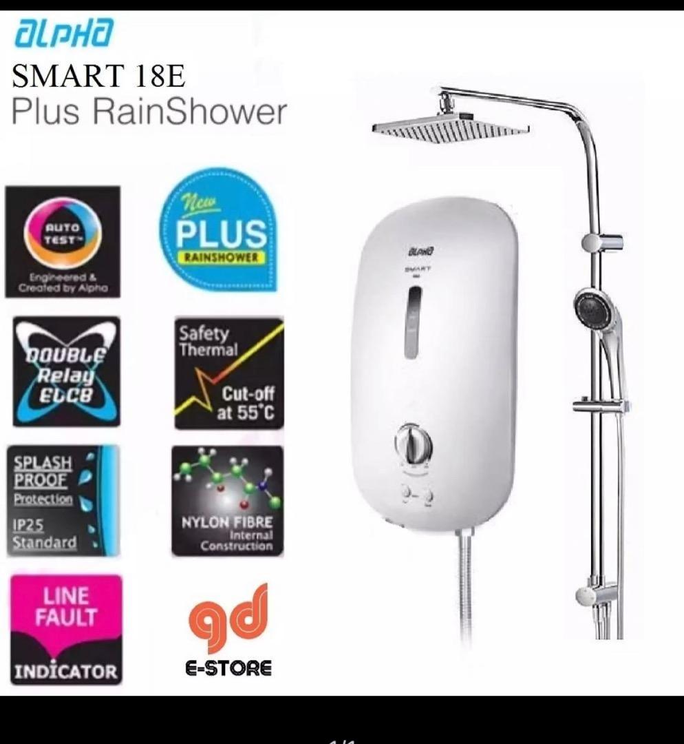 Alpha Smart 18E water heater & shower System, TV & Home Appliances