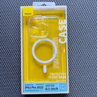 apple iphone 14 Pro Case 手機殼 全包邊防摔抗指紋MagSafe 磁吸保護套ip硬殼 倍思baseus 連玻璃貼