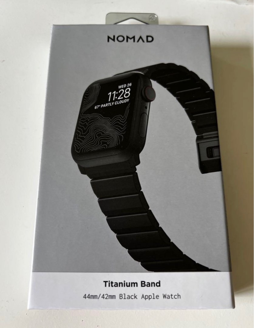 Apple titanium 42/44/45/49mm black watch strap/band nomad, Men