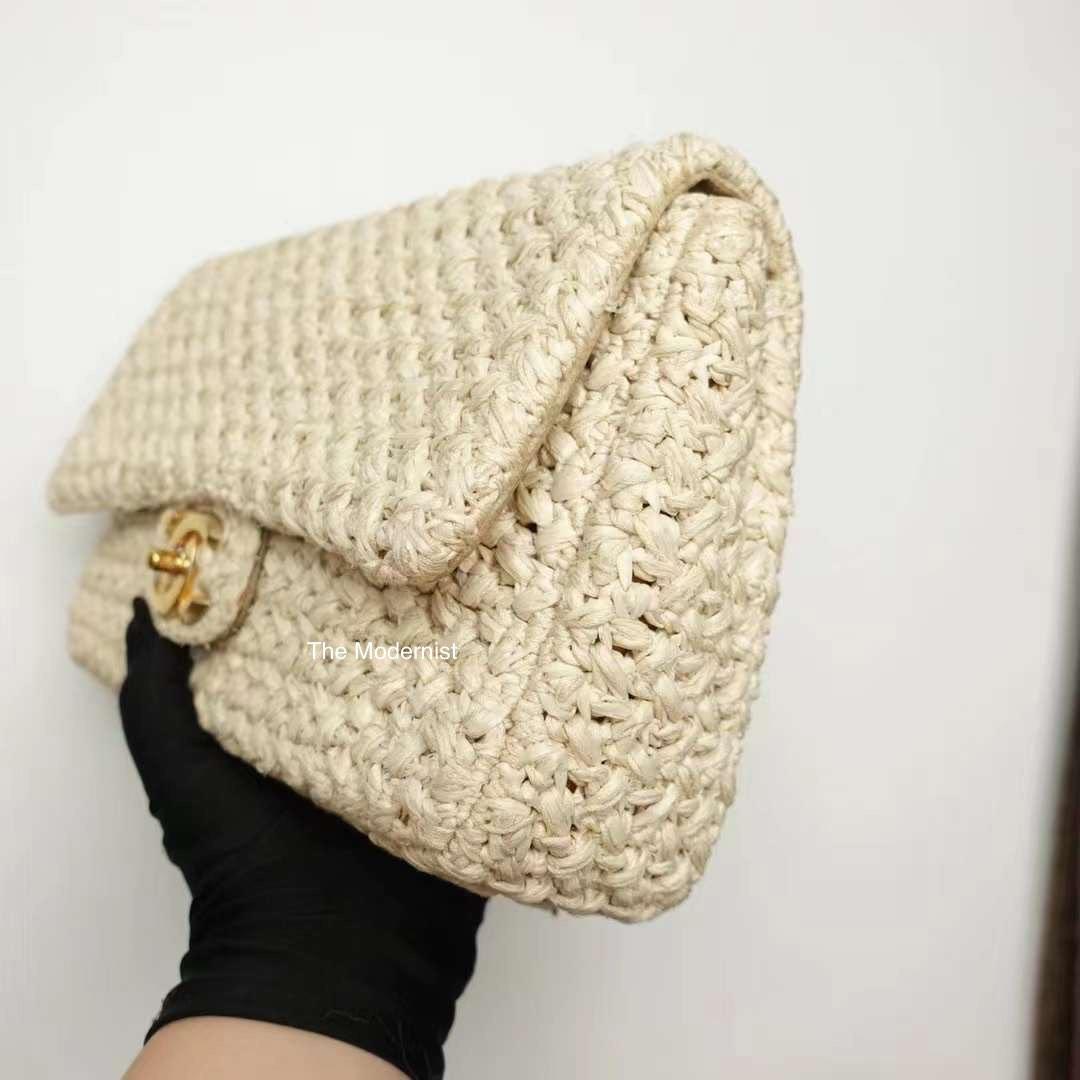 Authentic Chanel Crochet Flap Bag