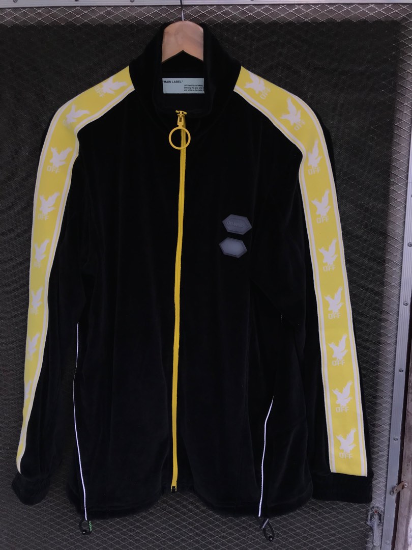 Off white on sale velour track jacket