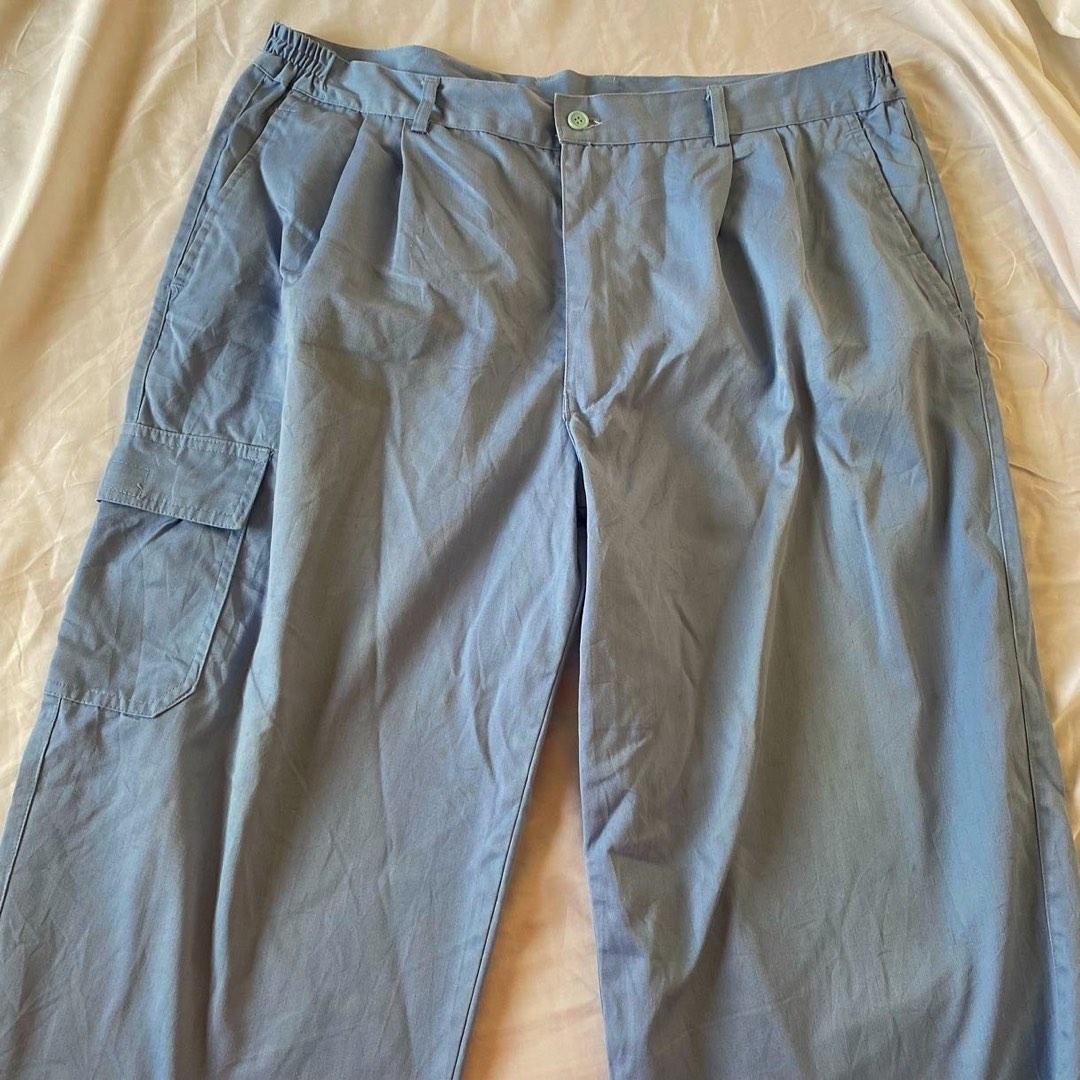 Baby blue cargo pants y2k gold baggy, Women's Fashion, Bottoms, Jeans on Carousell