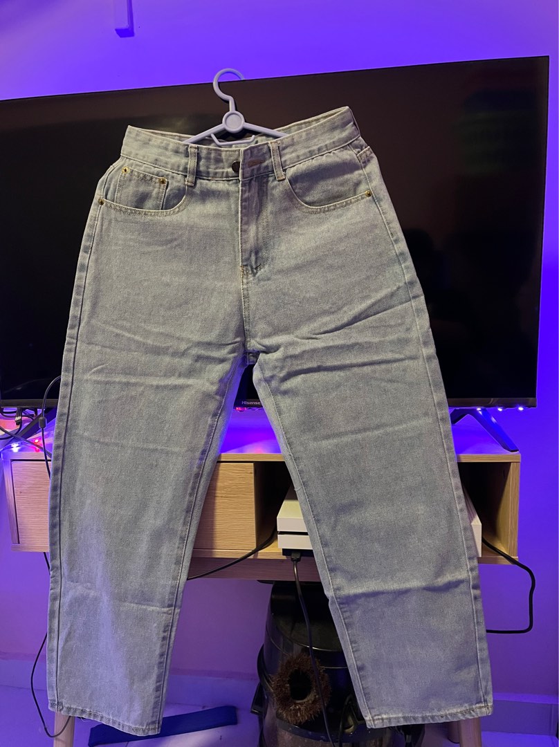 Baggy baby blue Jeans, Women's Fashion, Bottoms, Jeans & Leggings on