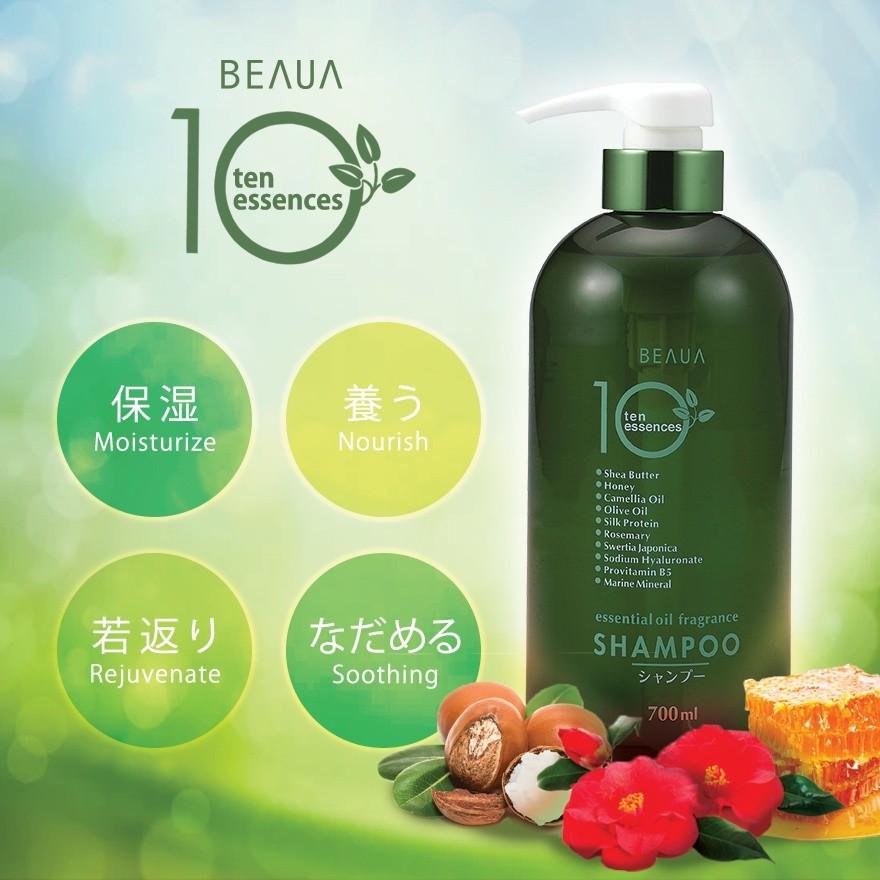 BEAUA Ten Essence Shampoo (with Essential Oil Fragrance) 700ml, Beauty