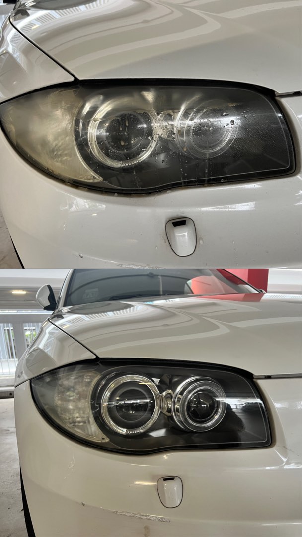 BMW Headlight Restoration Polish Service, Car Accessories, Car & Services on Carousell