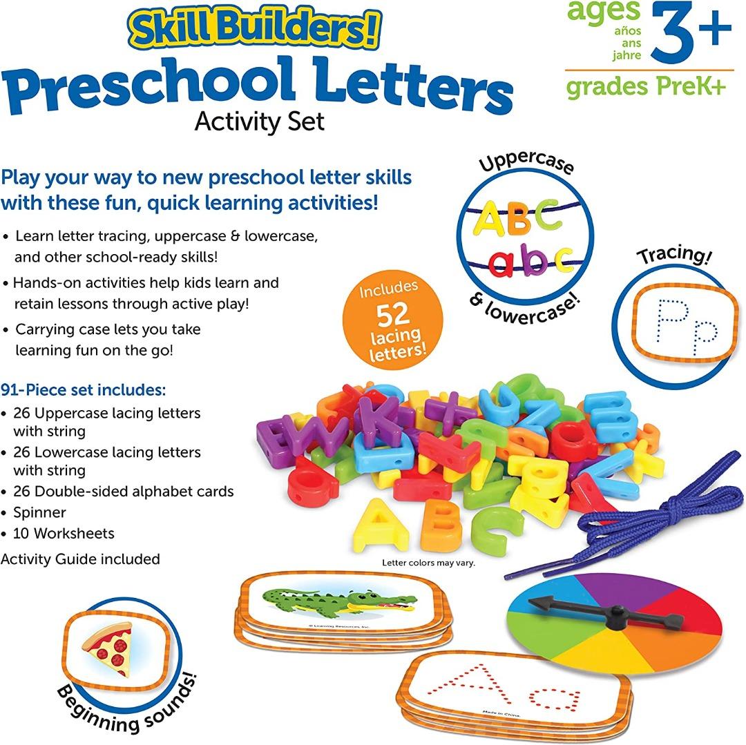 BNIB Learning Resources Skill Builders Preschool Letters 91 Pieces Ages 3 Toddler Learning Activities Preschool Learning Materials Homeschool