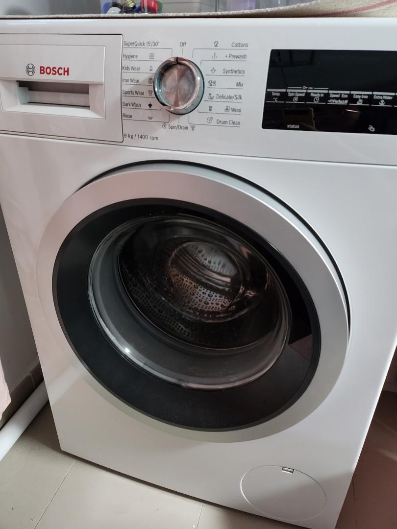 BOSCH 9KG, FRONT LOADER WASHING MACHINE, TV & Home Appliances, Washing