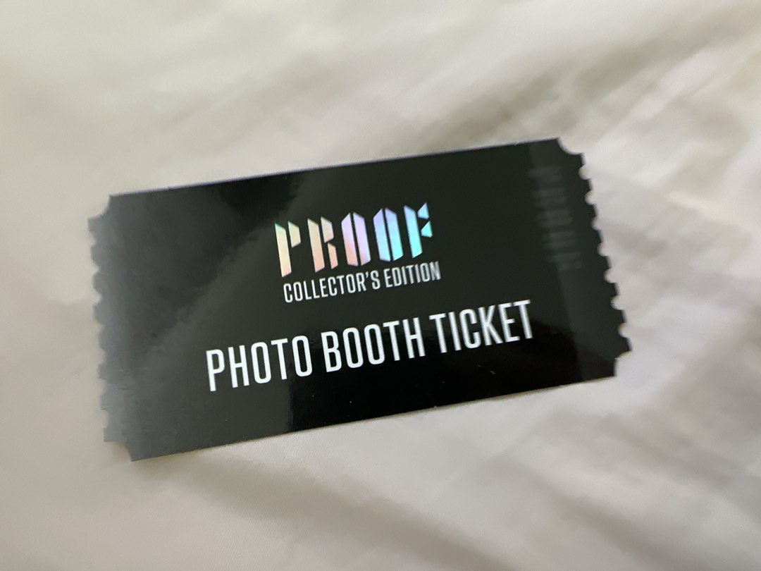 BTS PROOF Photo Booth Ticket, Hobbies  Toys, Memorabilia  Collectibles,  K-Wave on Carousell