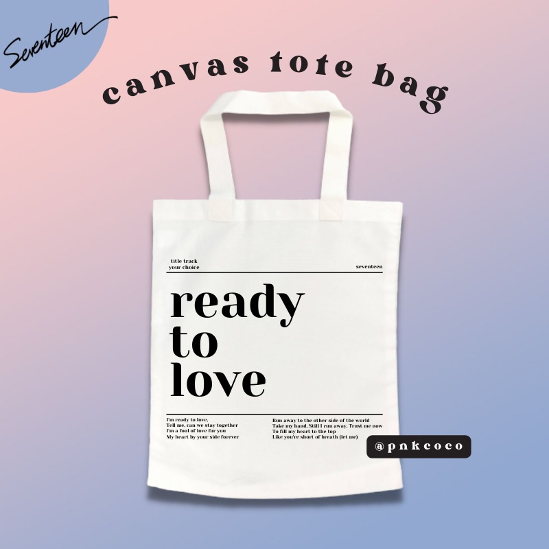 Canvtas Tote Bag With Zipper Kpop Merch Collection Seventeen Svt Womens Fashion Bags 