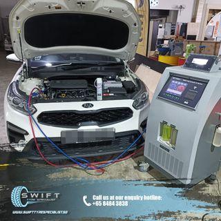 Car Aircon Servicing K11HV+ Aircon gas and flush flush, refil and full diagnostic