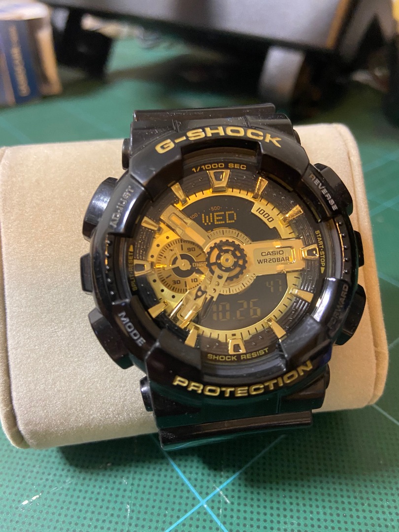 電池新品 美品 G-SHOCK GA-110GB ブラック×ゴールド デジアナ - 通販