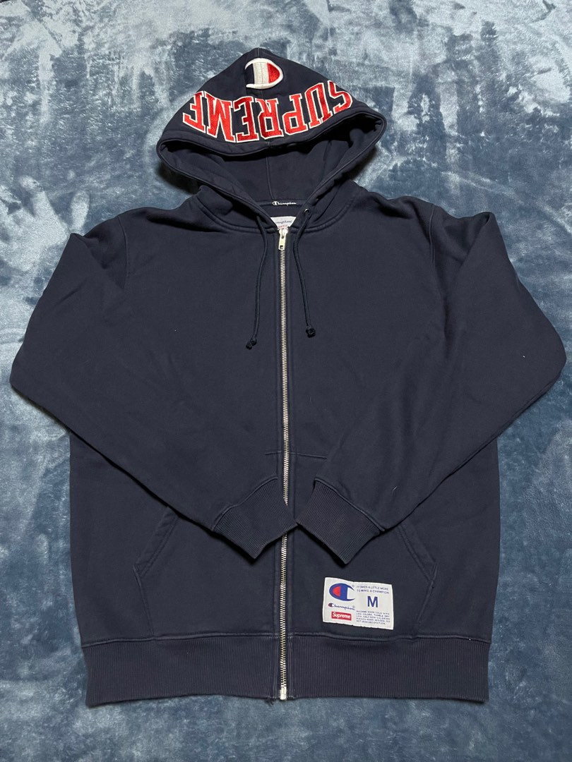 Champion x Supreme Authentic Red Hoodie M L