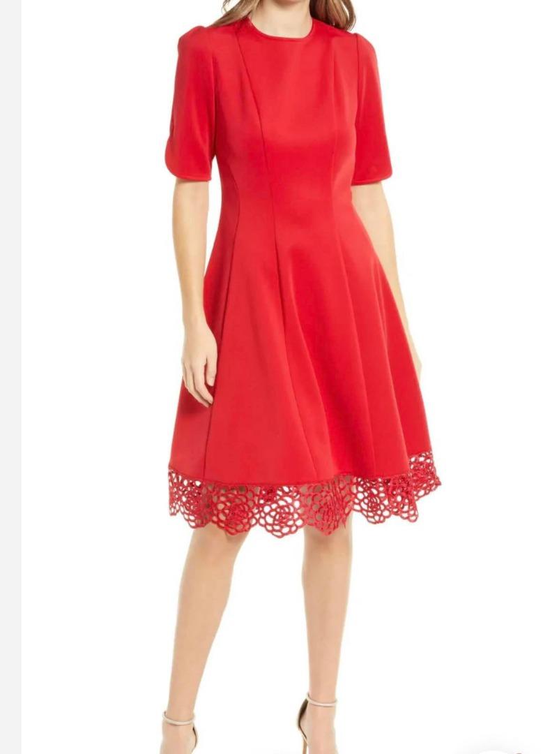 Donna ricco sale red dress