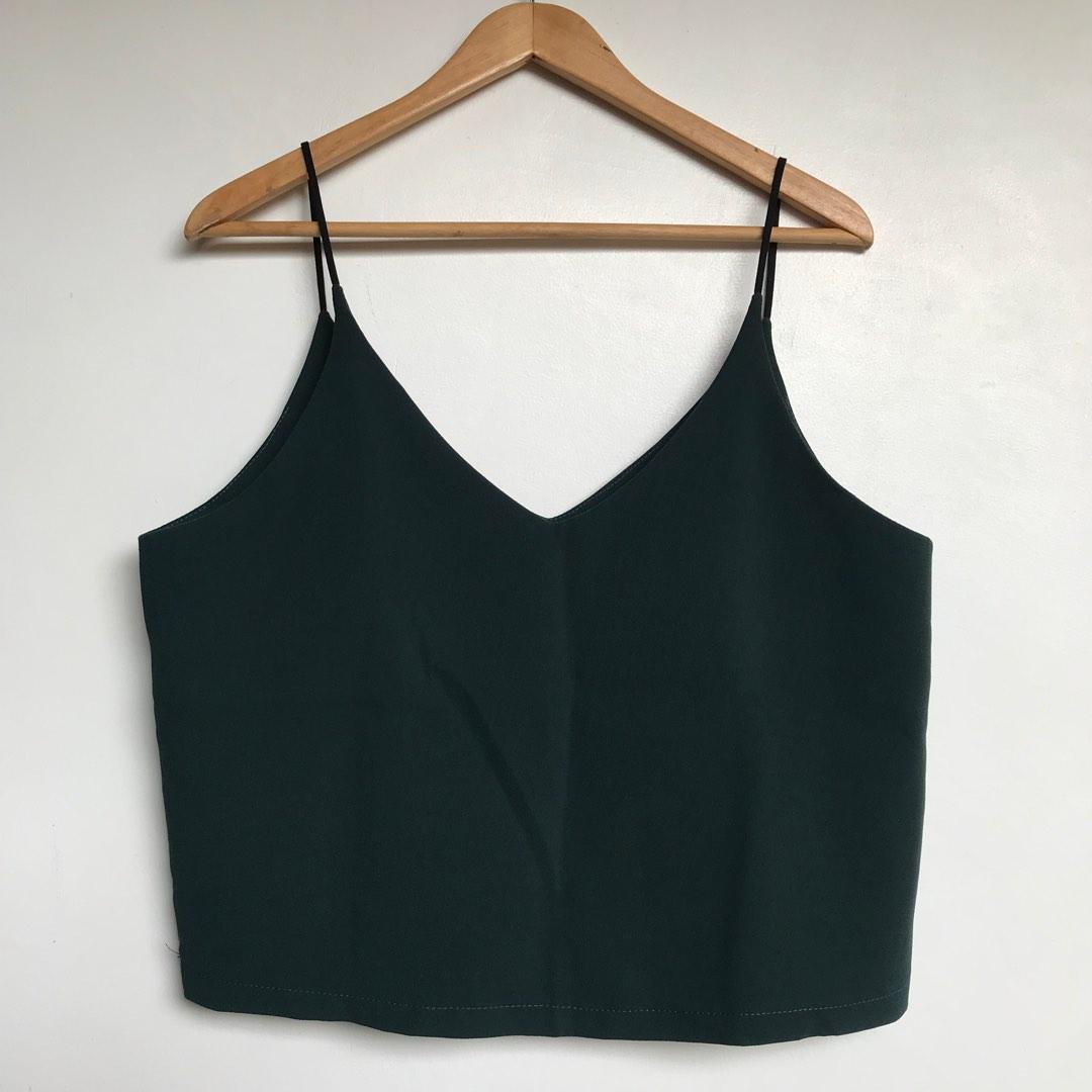 Emerald Green Sleeveless Top, Women's Fashion, Tops, Sleeveless on
