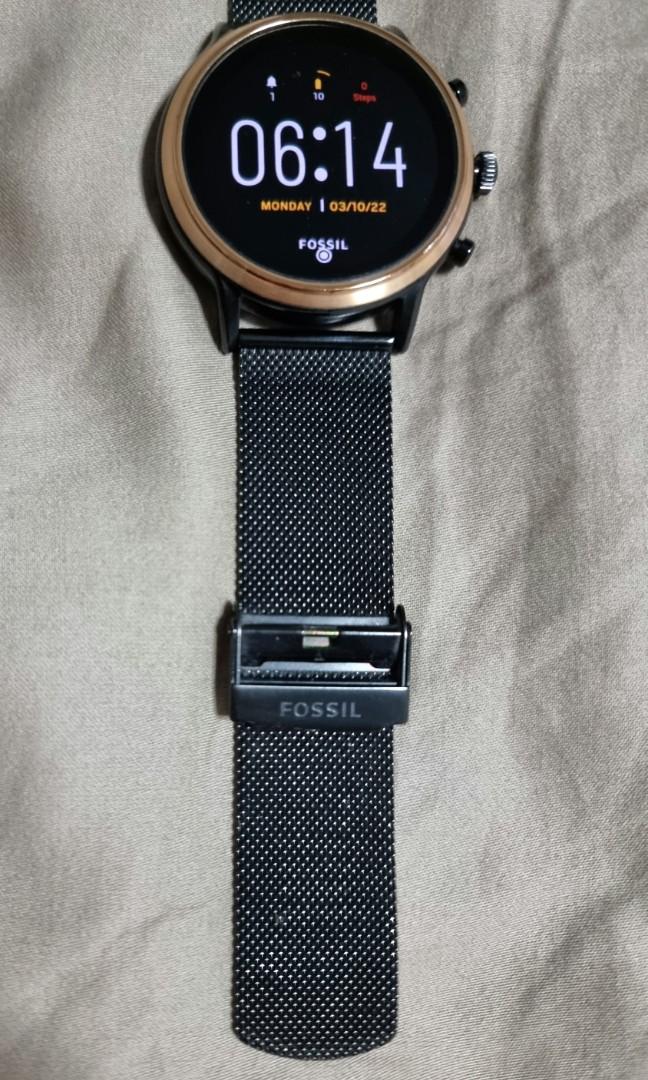 Fossil Gen 5 Julianna HR Smoke Stainless Steel, Mobile Phones & Gadgets