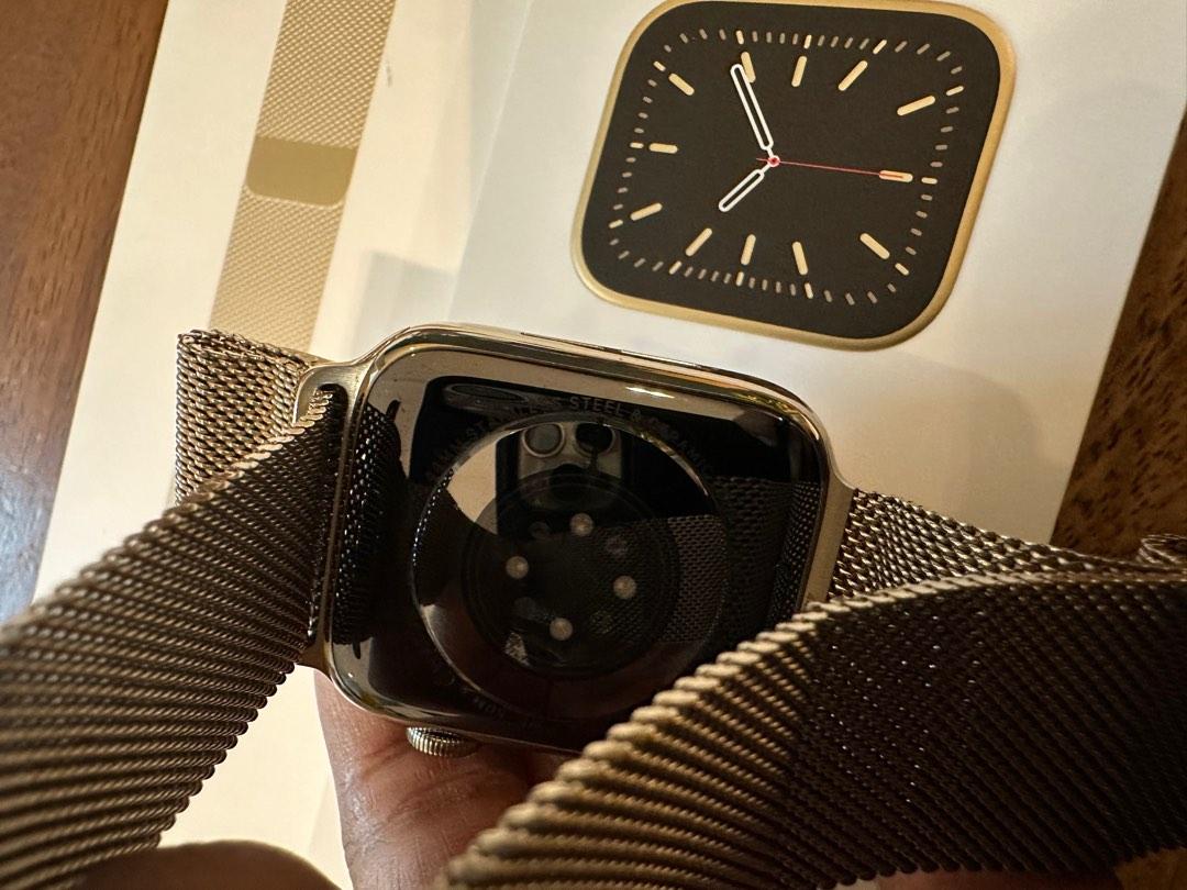 Gold Stainless Steel Apple Watch Series 644mm, Mobile Phones & Gadgets