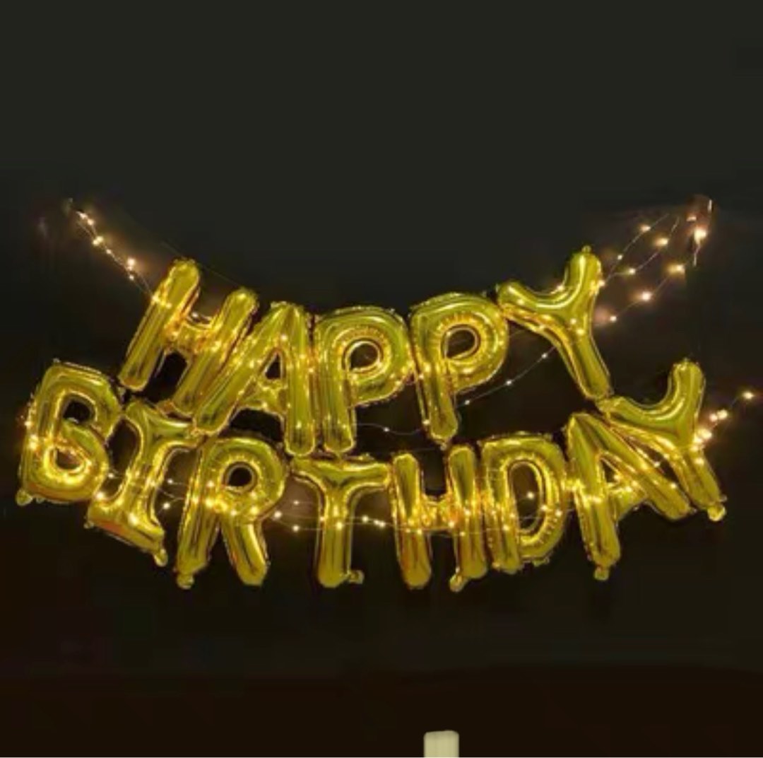 [Ready Stock] Happy Birthday Letter Foil Balloons, Hobbies & Toys ...