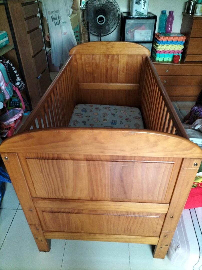 Hard wooden CRIB, Babies & Kids, Baby Nursery & Kids Furniture, Cots