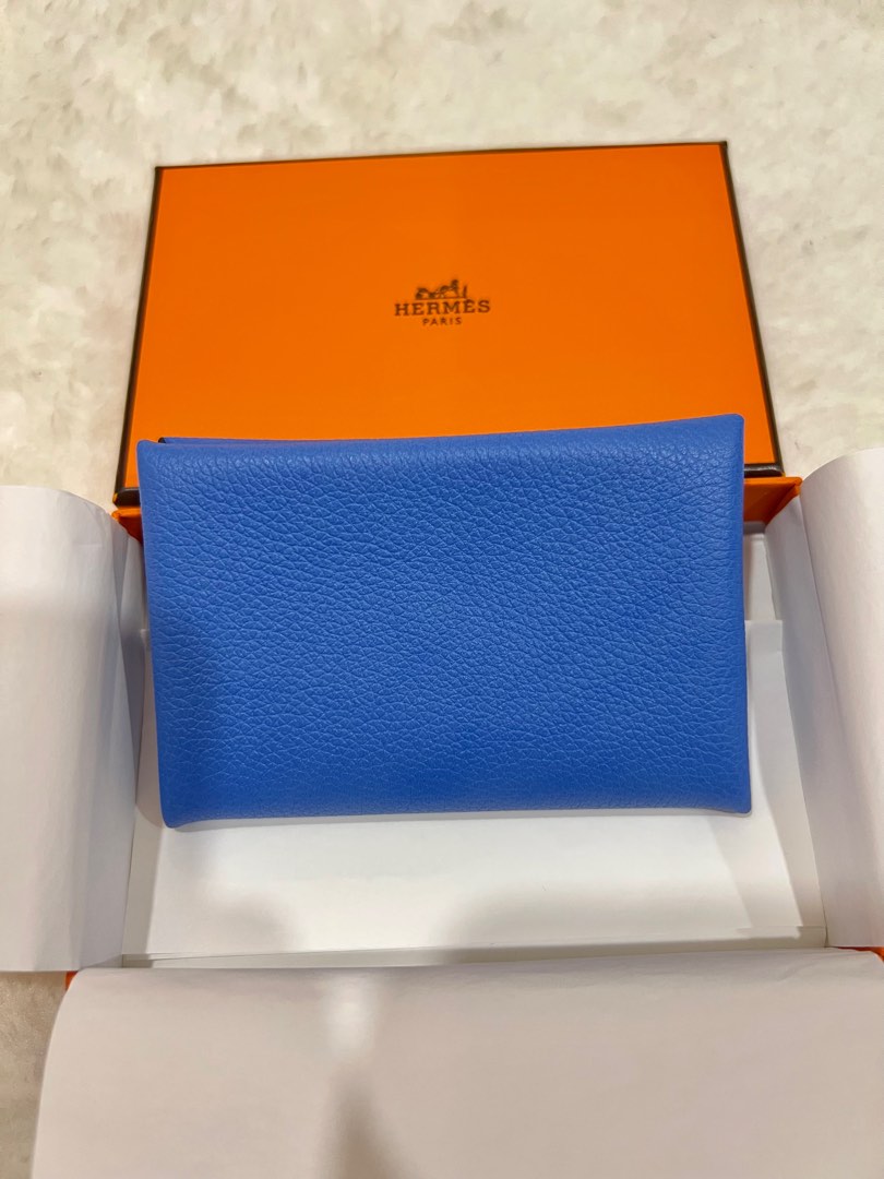 Hermes calvi duo card holder, Luxury, Bags & Wallets on Carousell
