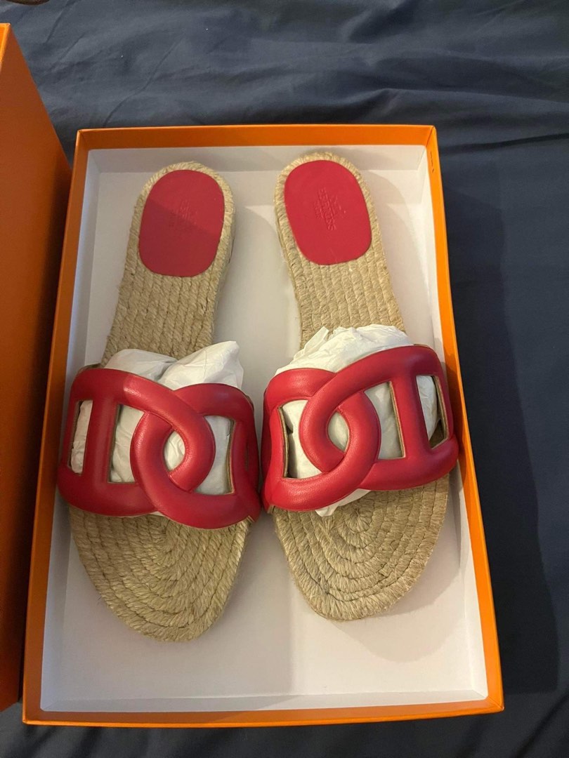 Hermes famosa Espadrille, Men's Fashion, Footwear, Slippers & Slides on