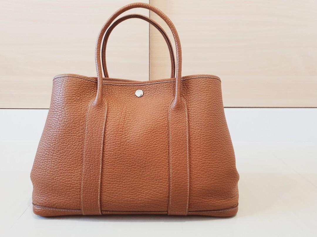 Hermes Vintage Hermes Garden Party ia PM Chocolate Brown