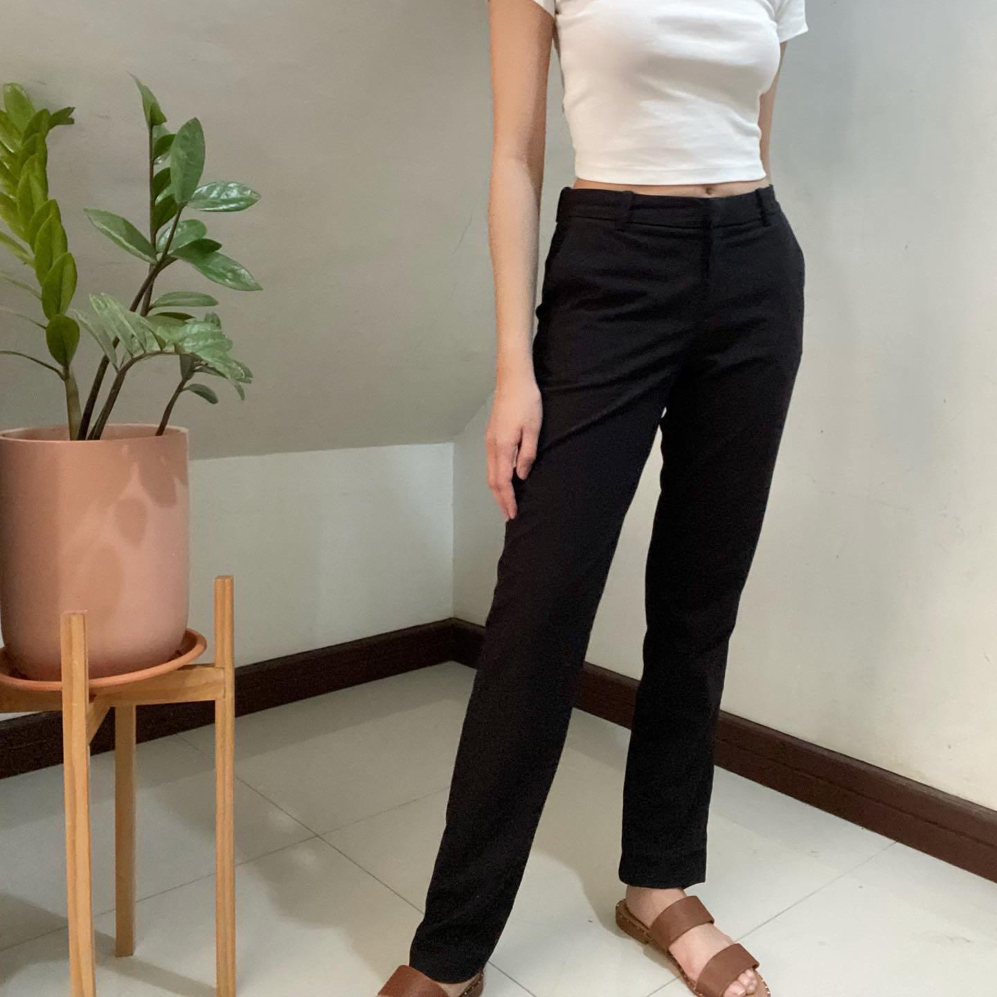 H&m black trousers ladies on sale