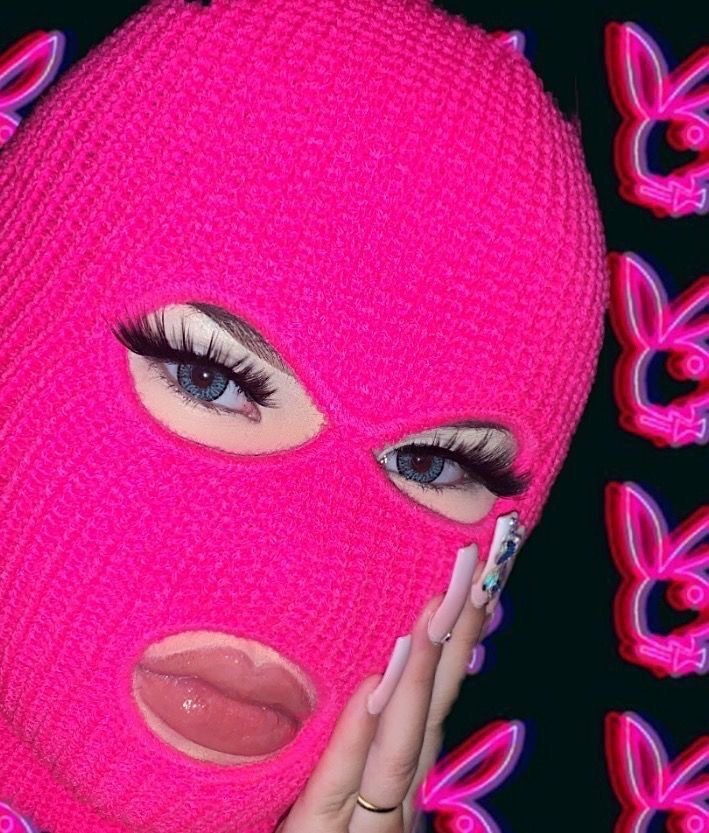 Hot Pink Robber Mask, Women's Fashion, Watches & Accessories, Other ...