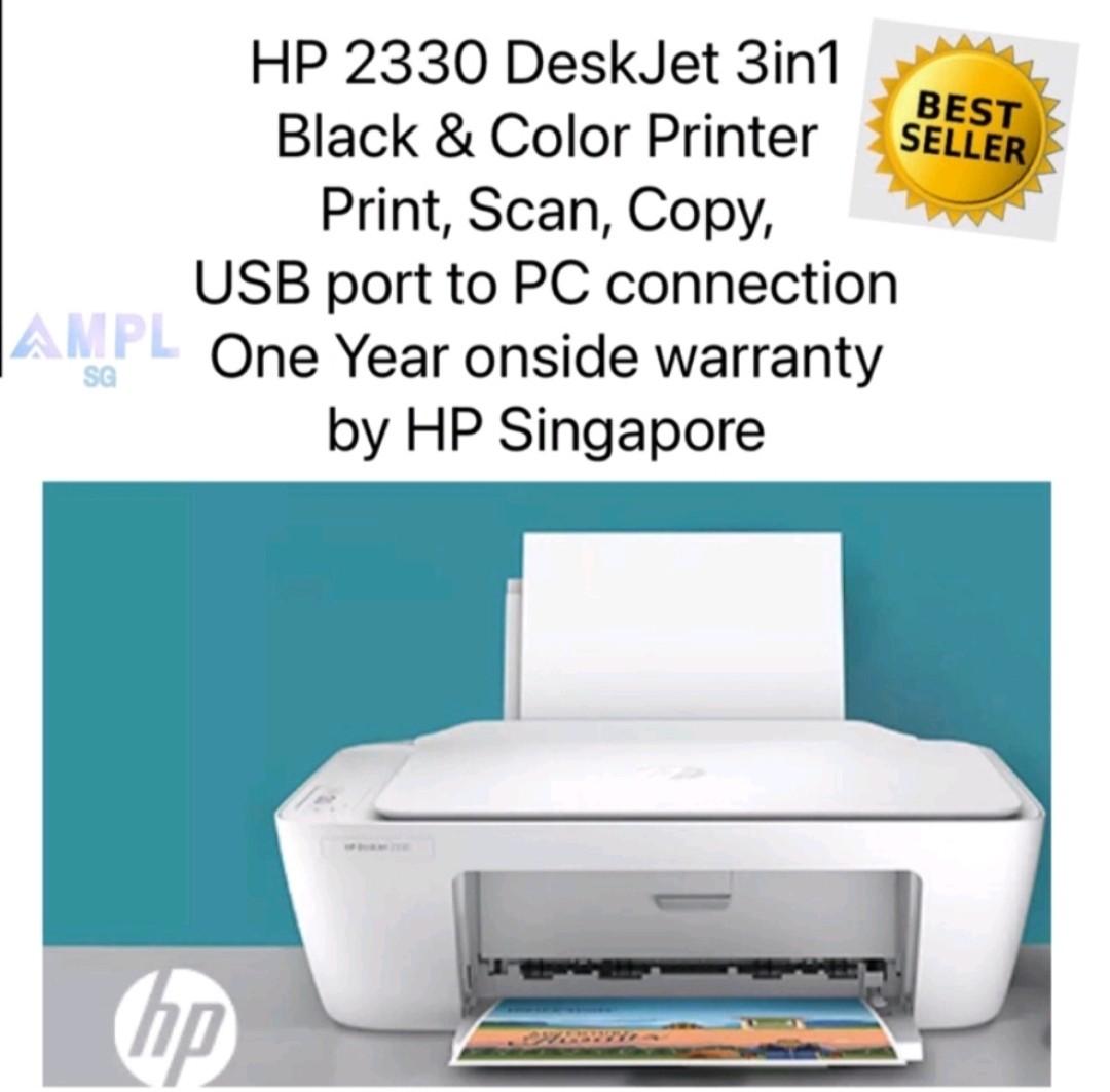 HP 2330 Deskjet 3in1 black & colour printer, TV & Home Appliances