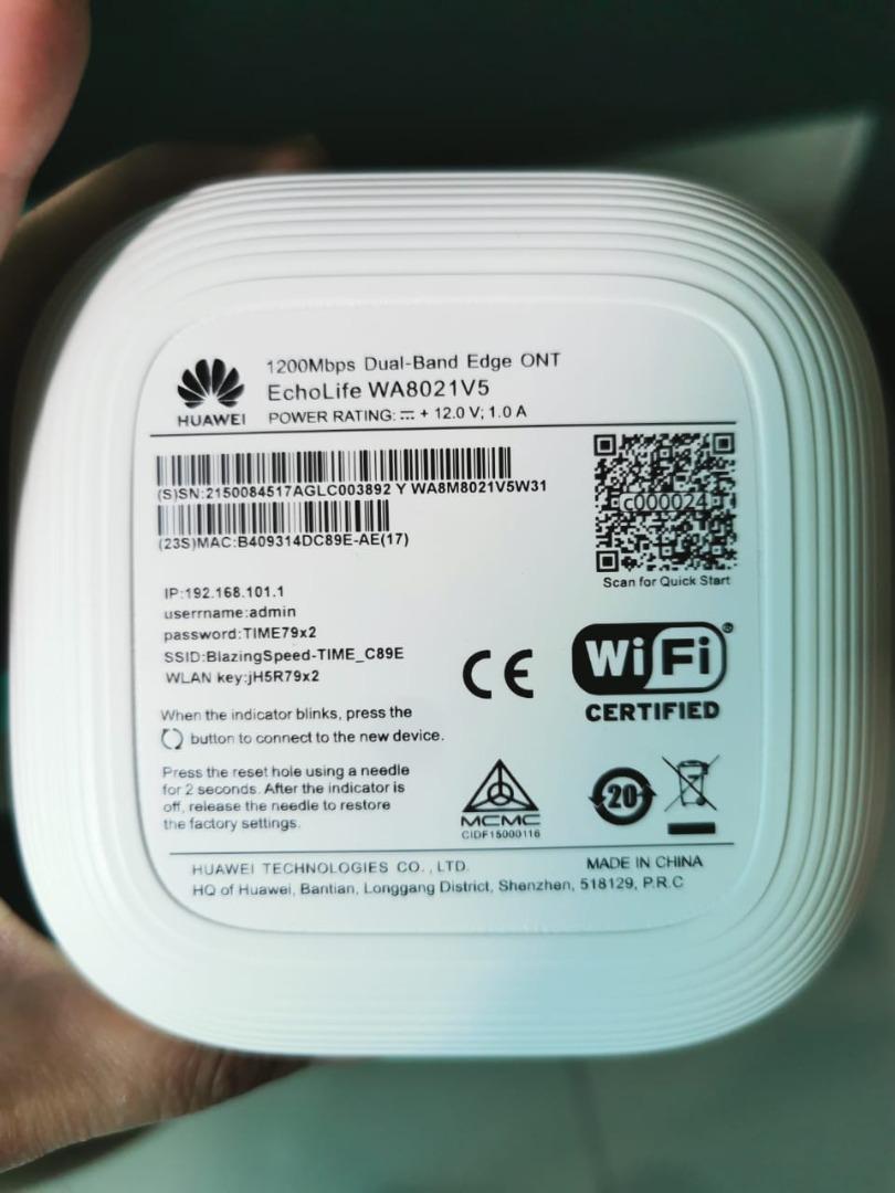 Huawei EchoLife WA8021V5 Edge ONT, Computers & Tech, Parts