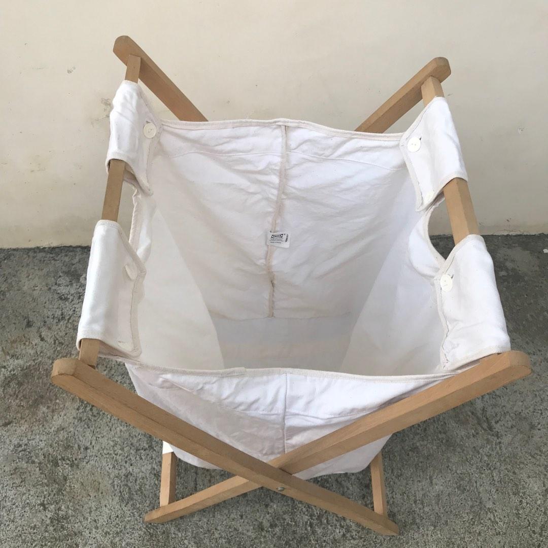 IKEA Foldable Wooden Laundry Hamper, Furniture & Home Living, Furniture