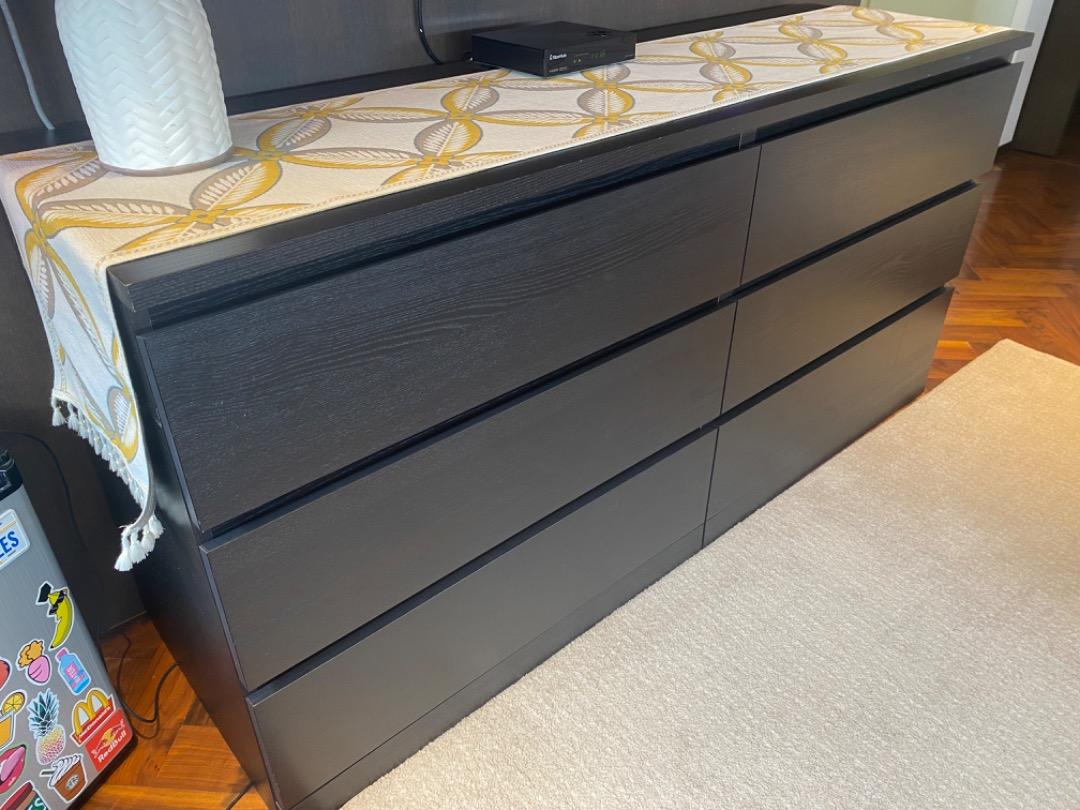 IKEA MALM Chest of 6 Drawers, Furniture & Home Living, Furniture