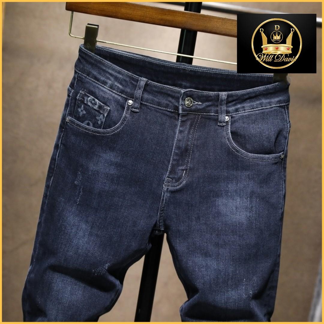 Louis Vuitton Men's Dark Blue Authentic Slim Jeans size 26 US