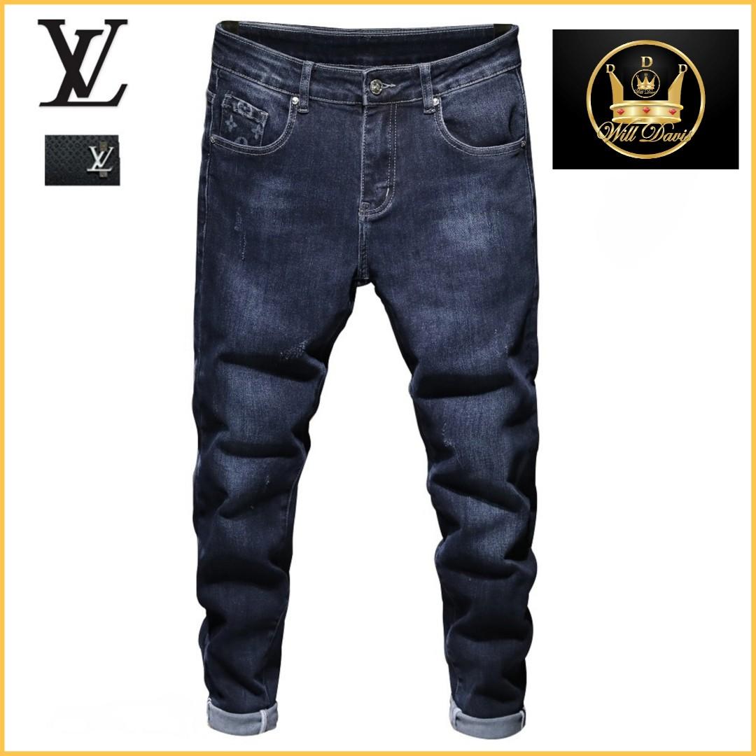 Louis Vuitton (LV) Monogram Slim Jeans, Men's Fashion, Bottoms, Jeans on  Carousell