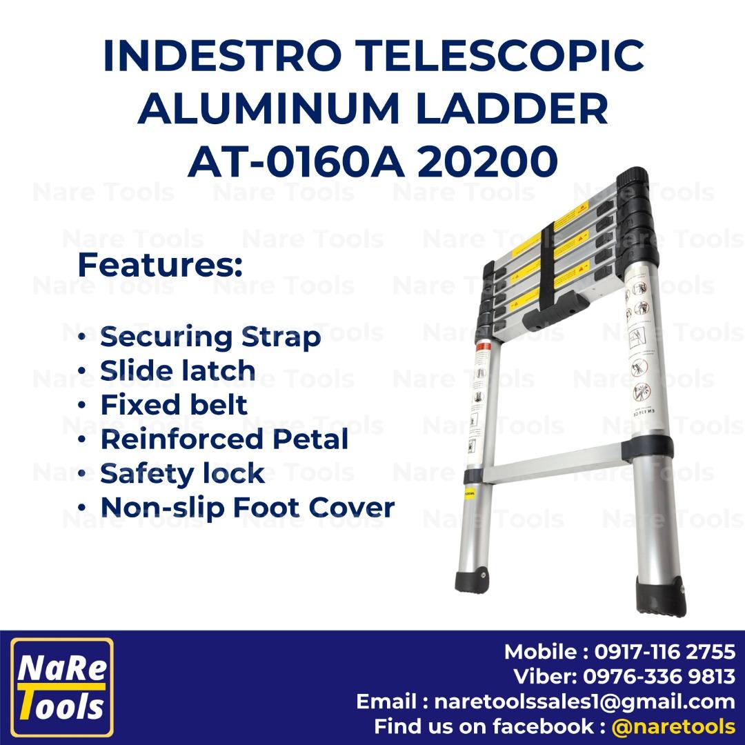 Indestro Telescopic Aluminum Ladder AT-0160A 20200, Commercial ...