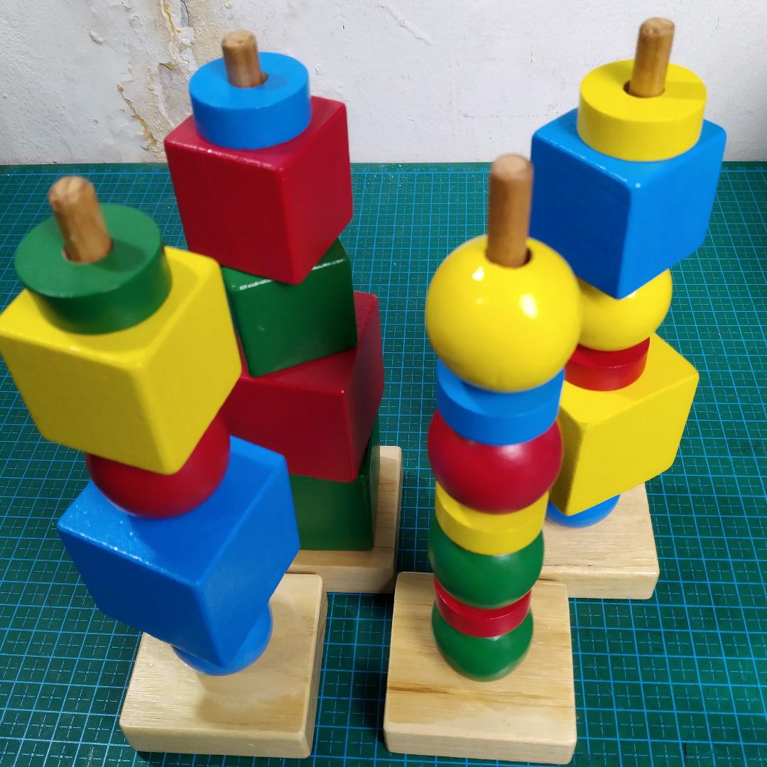 14時までの注文で即日配送 JEGRO社 Building shapes tower 木の