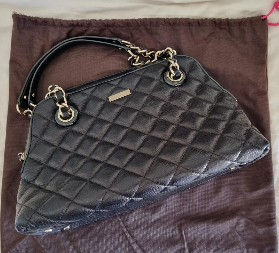 Kate Spade Georgina Leather Bag (Category: Luxury Bags & Wallets) located in Quezon City. Submitted by stopshopandbemerry (Listing ID 1192882545, Image 2). Description: Preloved Kate Spade Georgina Leather Bag. With original dustbag. Rarely used. Just kept. Size: 9.25" x 14.5" x 5.5" Drop length: 8".