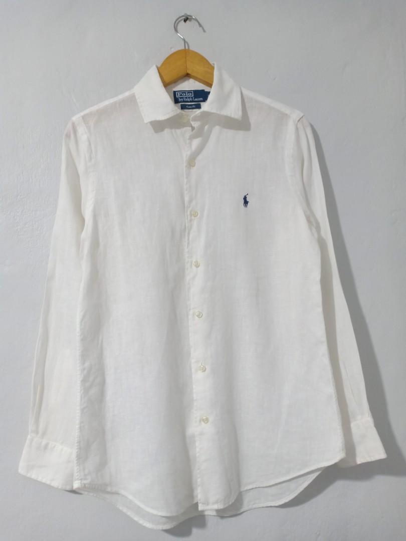 Kemeja Linen Polo Ralph Lauren, Fesyen Pria, Pakaian Atasan di