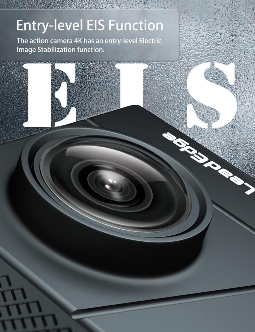 LeadEdge Action Camera 4K/30FPS 1080P/60FPS 20MP EIS AntiShake