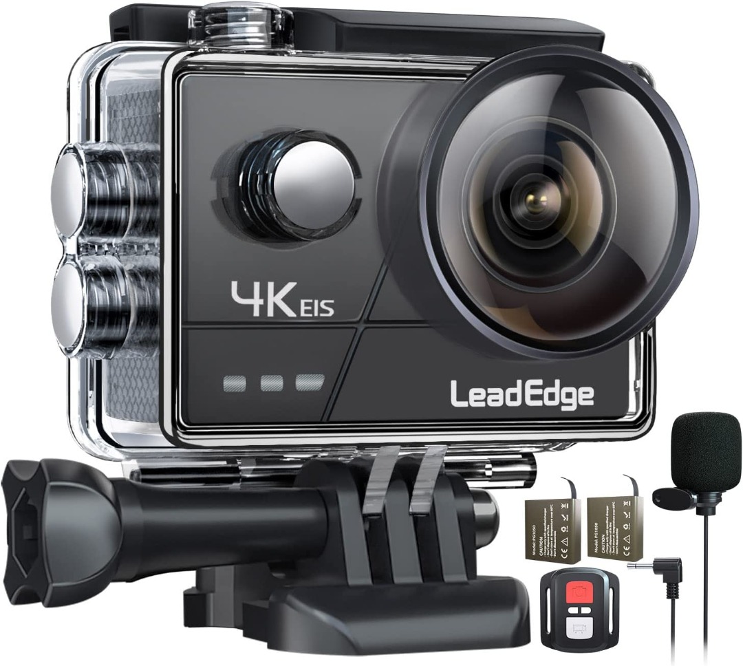 LeadEdge Action Camera 4K/30FPS 1080P/60FPS 20MP EIS AntiShake