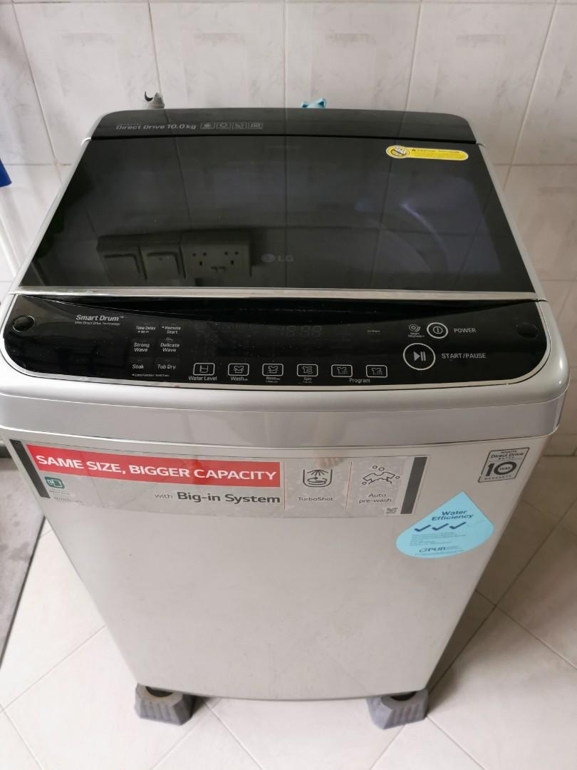 LG 10kg top load washing machine, TV & Home Appliances, Washing