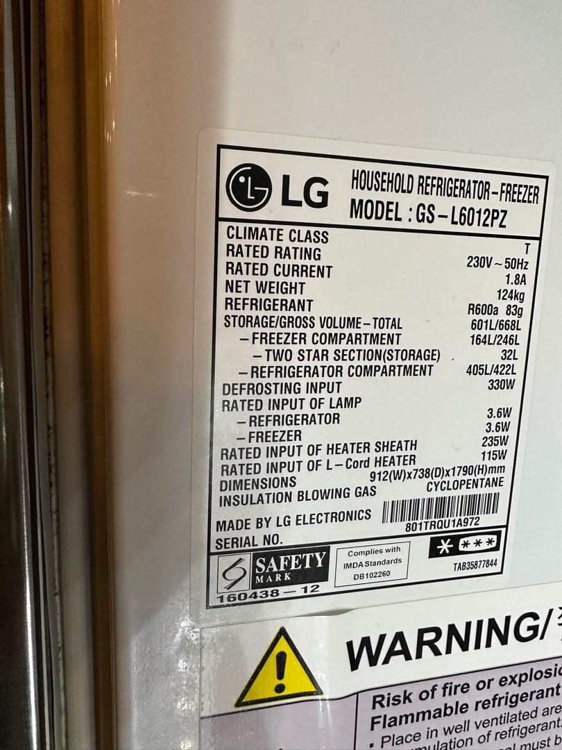 LG double door fridge., TV & Home Appliances, Kitchen Appliances