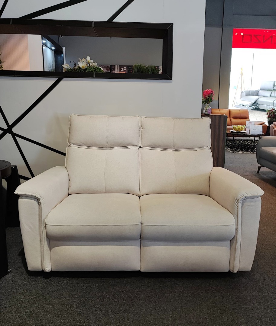LORENZO CLEARANCE SOFA 2 Seater Manual Recliner in Fabric (Display