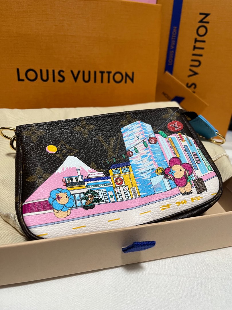 Auth Louis Vuitton Vivienne Christmas 2019 Mini Pochette Pouch Monogram  M68489