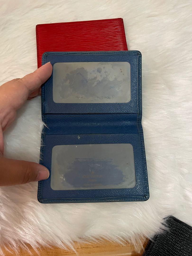 LV card case bundle (Category: Luxury Bags & Wallets) located in Antipolo. Submitted by ambercs (Listing ID 1192957728, Image 3). Description: auth lv card case preloved with issues ( as seen sa pics) ngagawa sa restoration yan😊 blue sold.