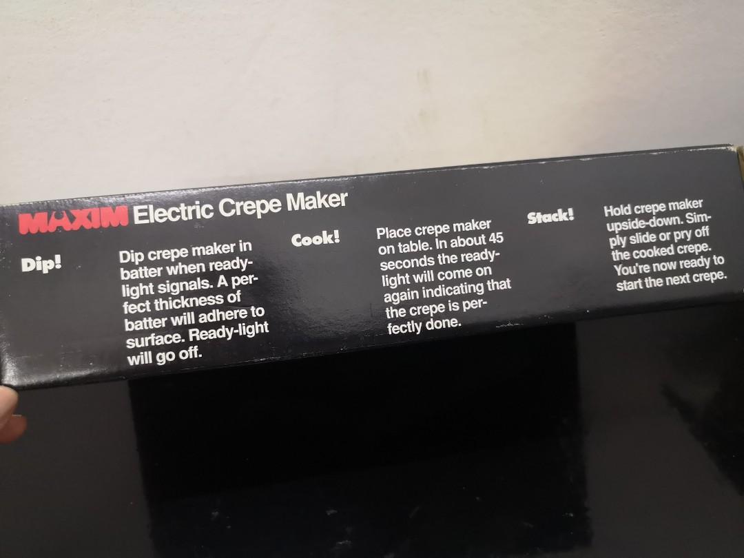 Maxim Electric Crepe Maker, TV & Home Appliances, Kitchen Appliances