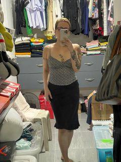 MEDIUM Mango Asymmetrical Stretchy Ruffled Skirt